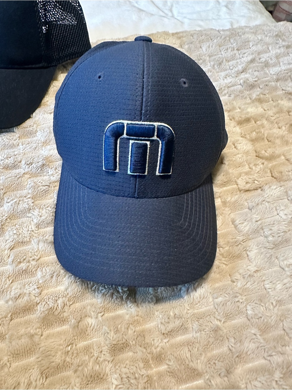 Travis Mathew Navy Blue Logo Baseball Cap